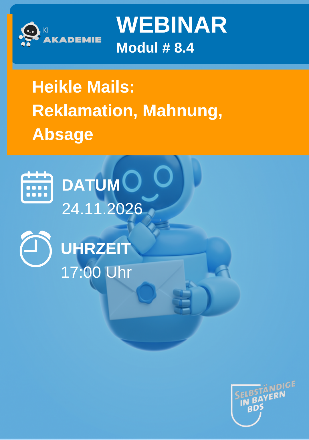 Heikle Mails: Reklamation, Mahnung und Absage in zehn Minuten