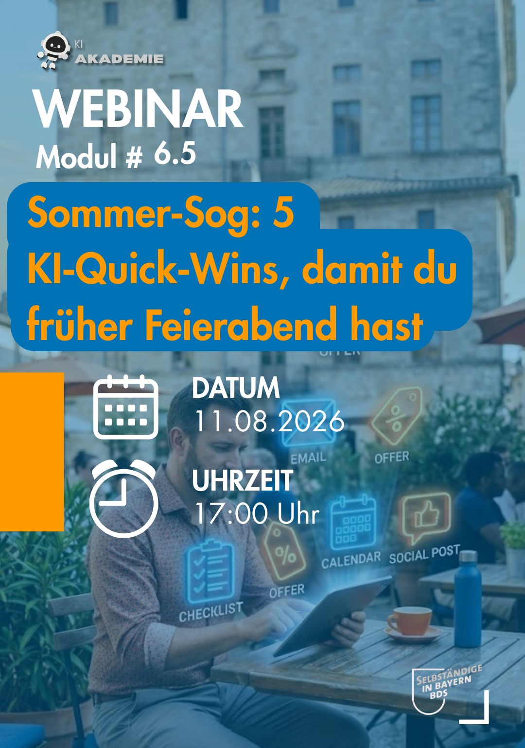 Sommer‑Sog: 5 KI‑Quick‑Wins, damit du früher Feierabend hast